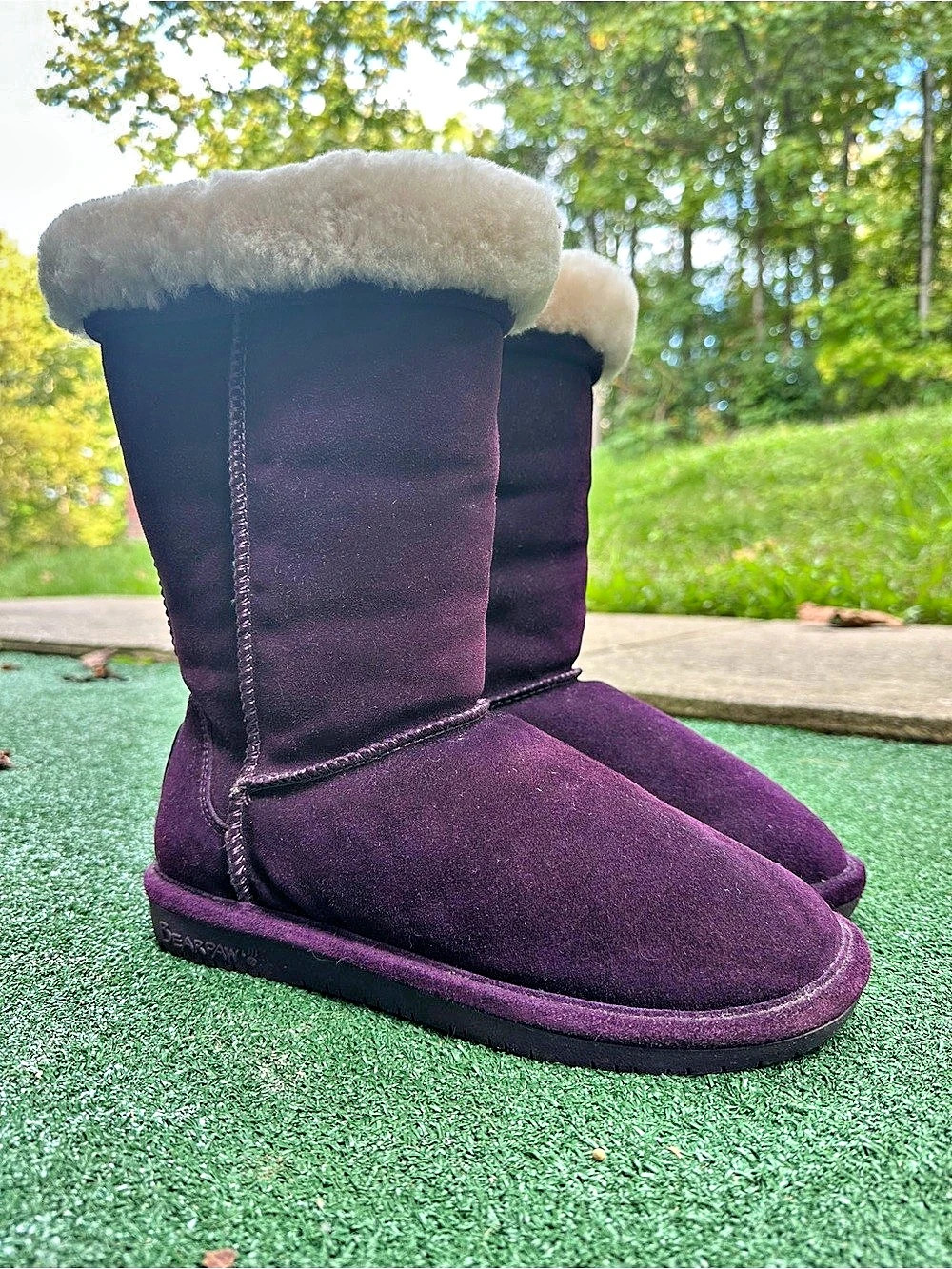 Bearpaw Emma Mid Calf Boot eggplant/plum Purple US 10